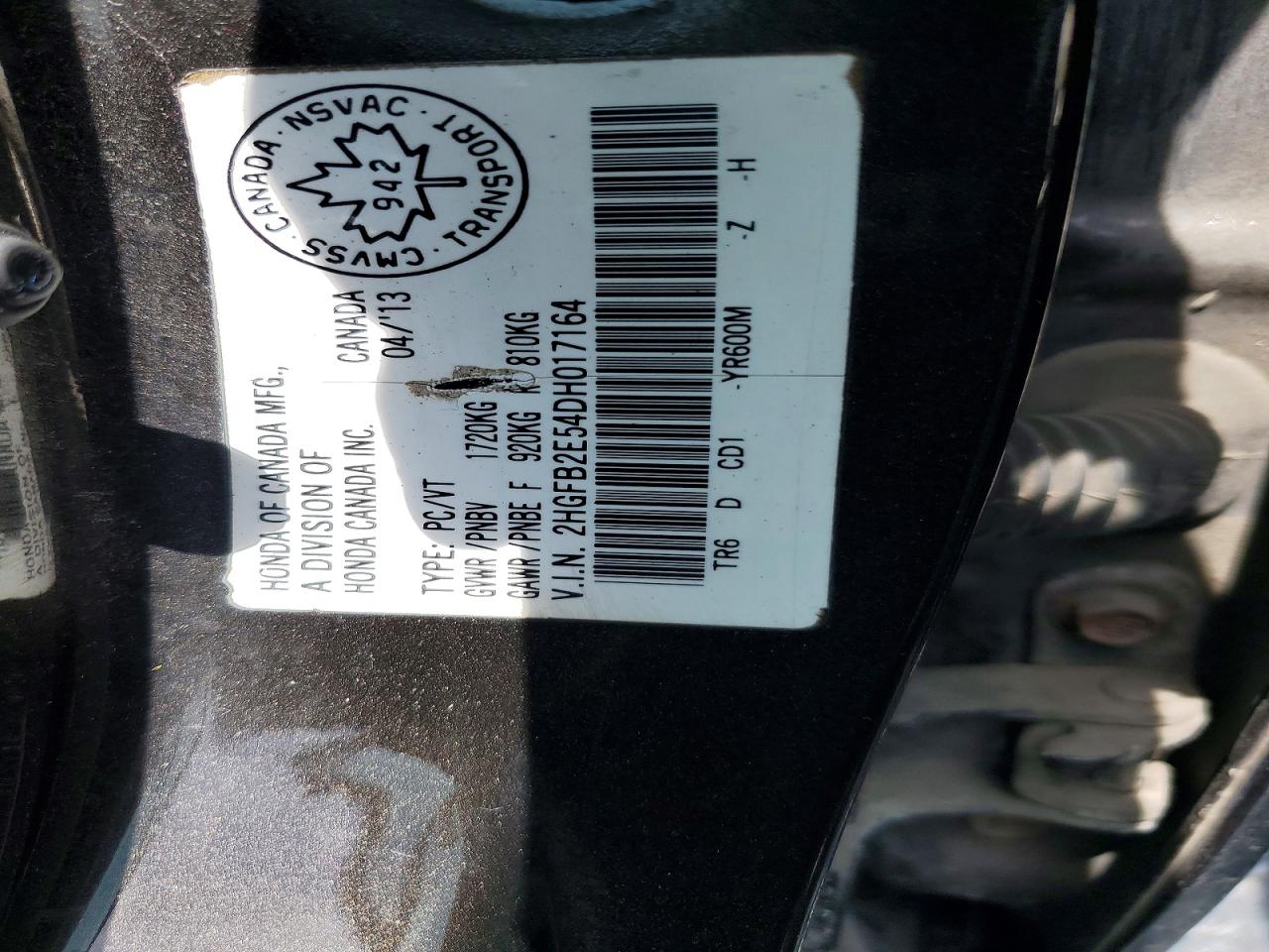 2013 Honda Civic Lx Charcoal vin: 2HGFB2E54DH017164