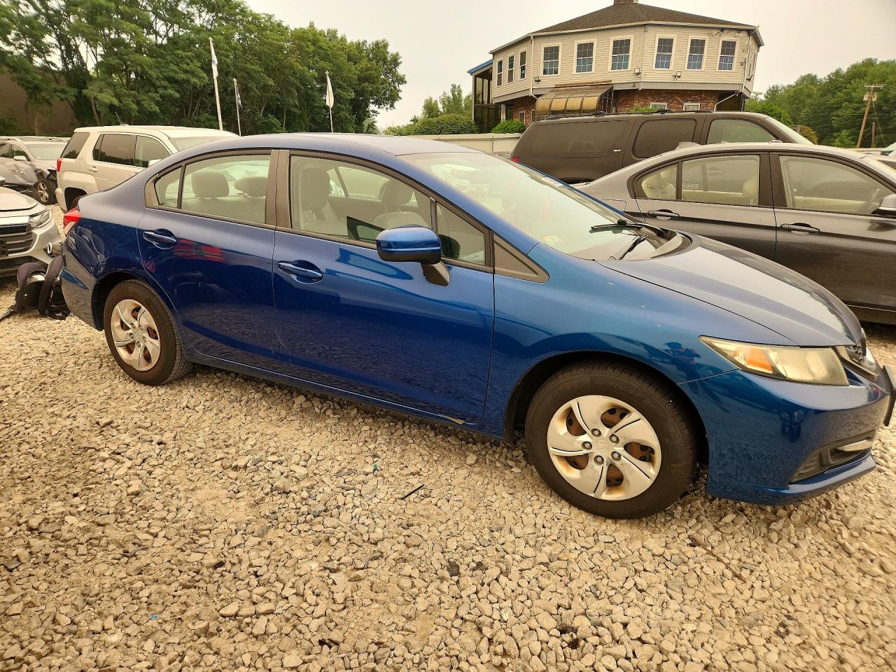 2014 Honda Civic Lx Blue vin: 2HGFB2E54EH557969