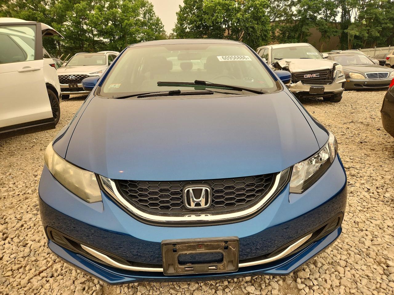 2014 Honda Civic Lx Blue vin: 2HGFB2E54EH557969