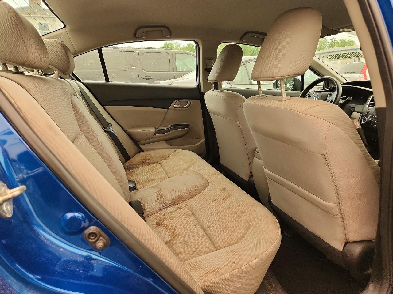 2014 Honda Civic Lx Blue vin: 2HGFB2E54EH557969
