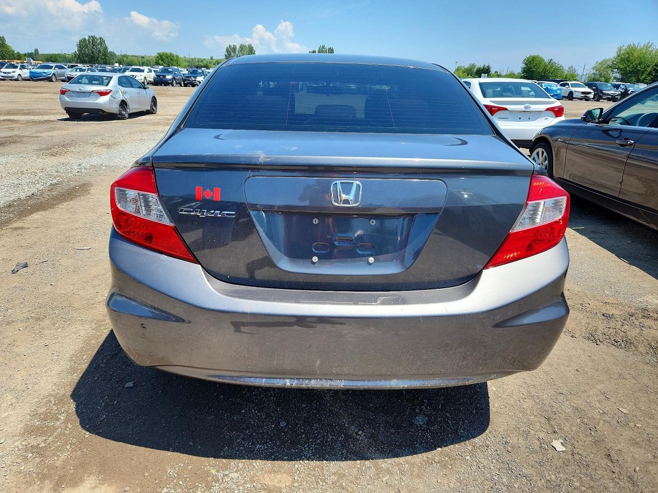2012 Honda Civic Lx Gray vin: 2HGFB2E55CH006687