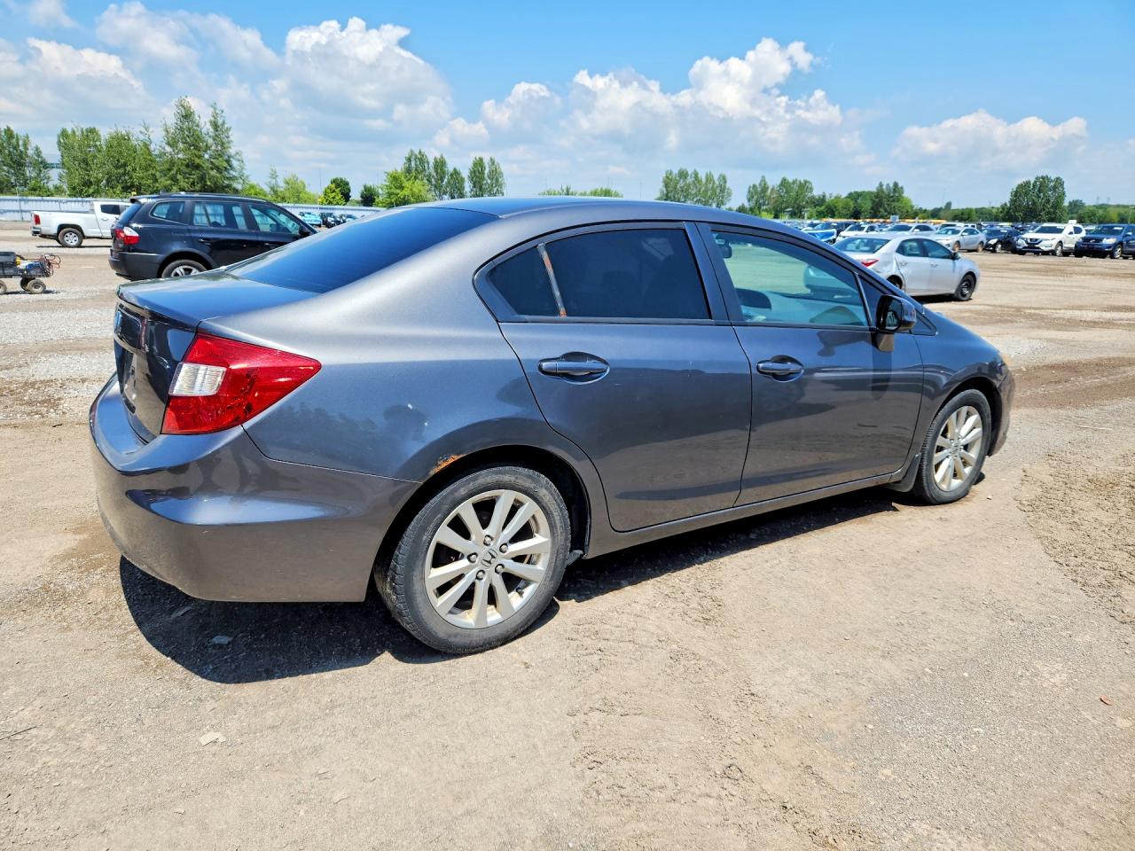 2012 Honda Civic Lx Gray vin: 2HGFB2E55CH006687