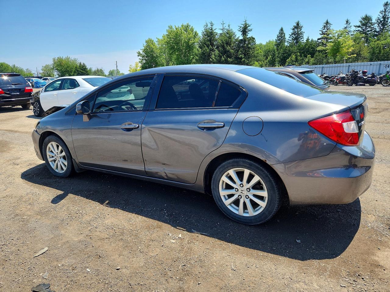 2012 Honda Civic Lx Gray vin: 2HGFB2E55CH006687