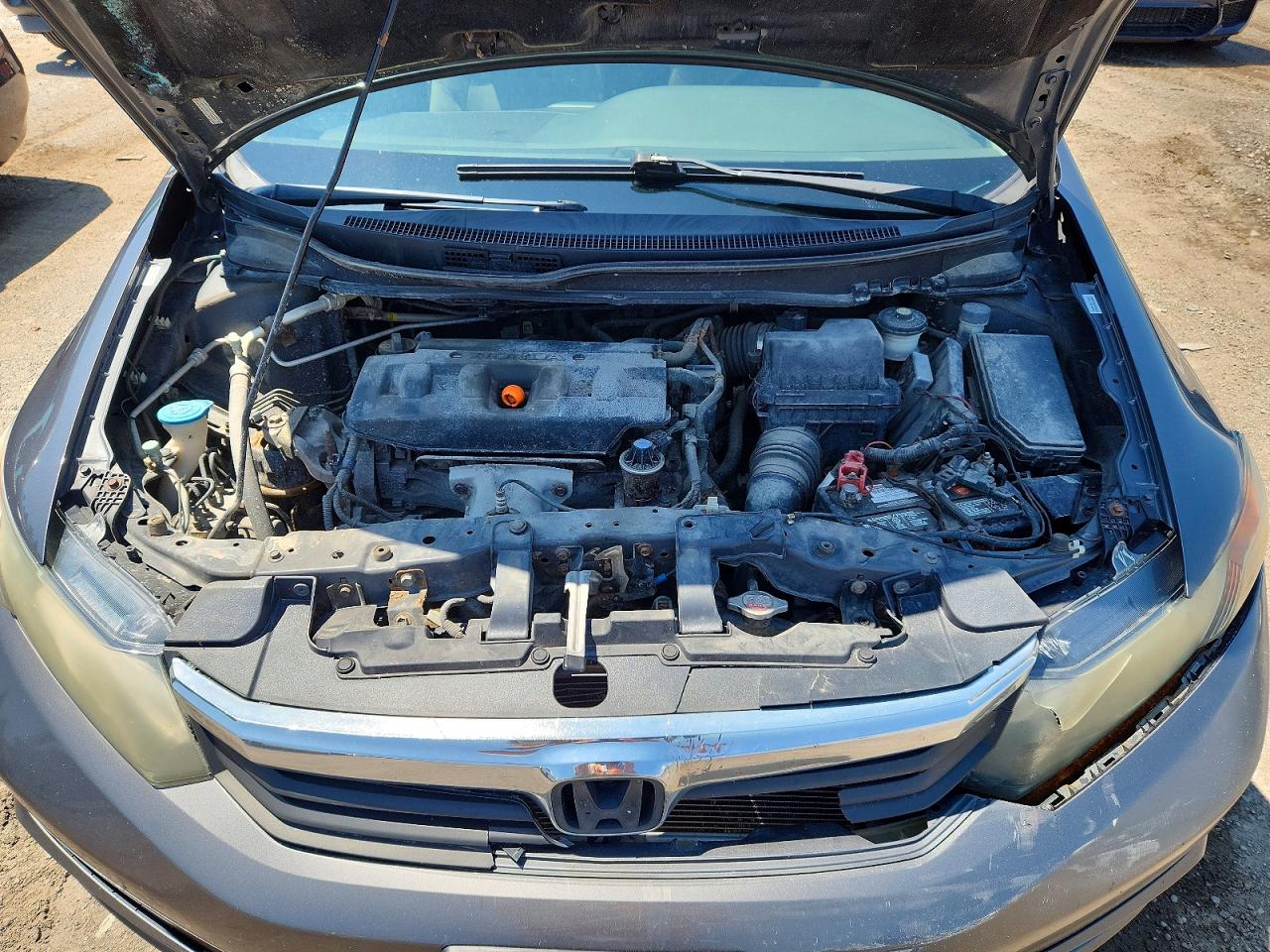 2012 Honda Civic Lx Gray vin: 2HGFB2E55CH006687