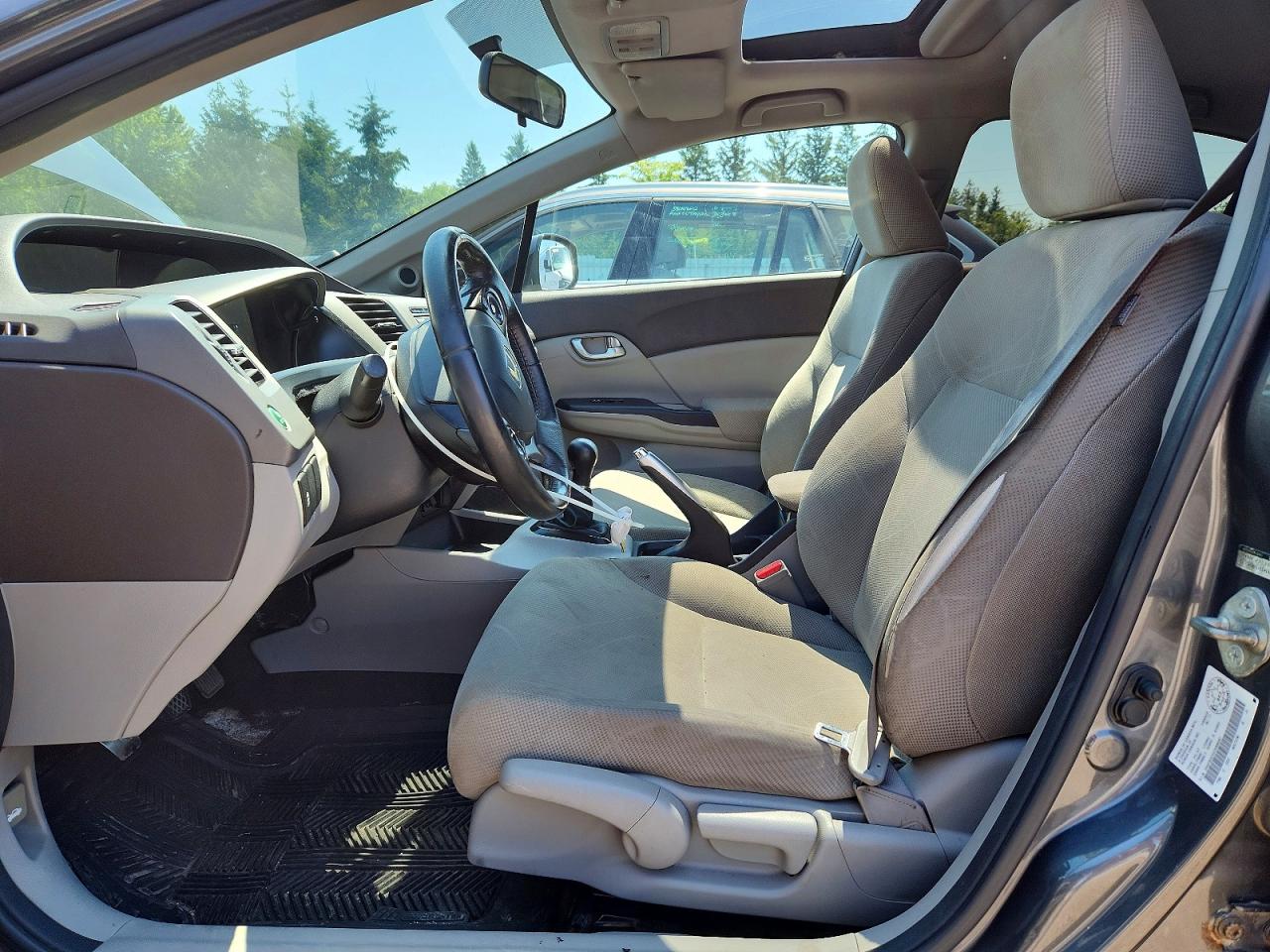 2012 Honda Civic Lx Gray vin: 2HGFB2E55CH006687
