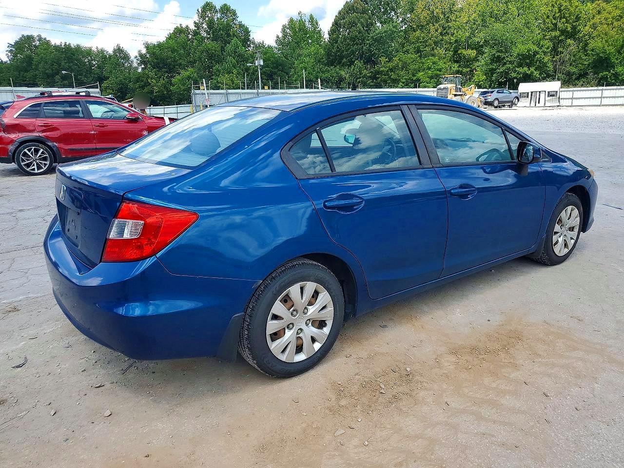2012 Honda Civic Lx Blue vin: 2HGFB2E55CH561168