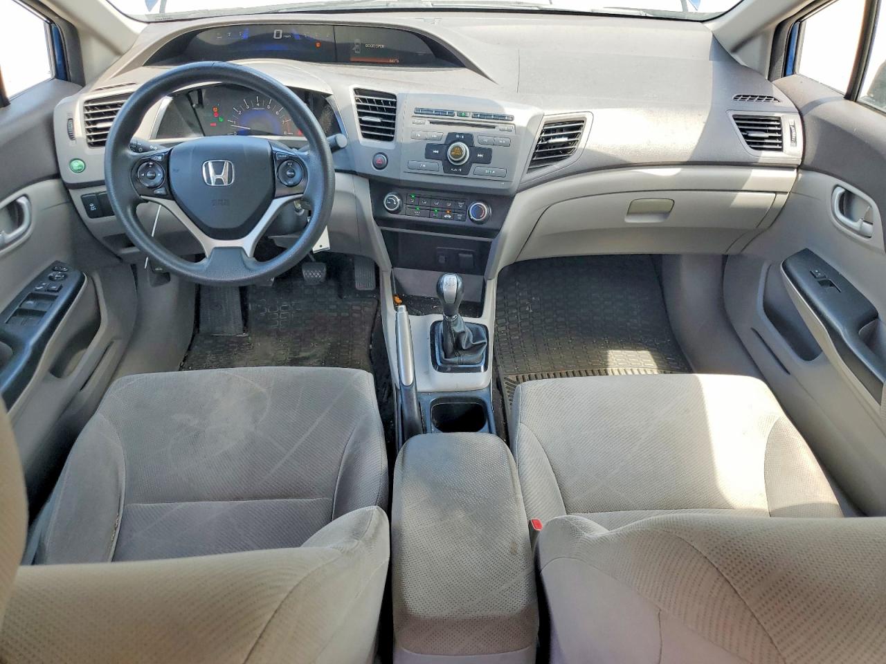 2012 Honda Civic Lx Blue vin: 2HGFB2E55CH561168