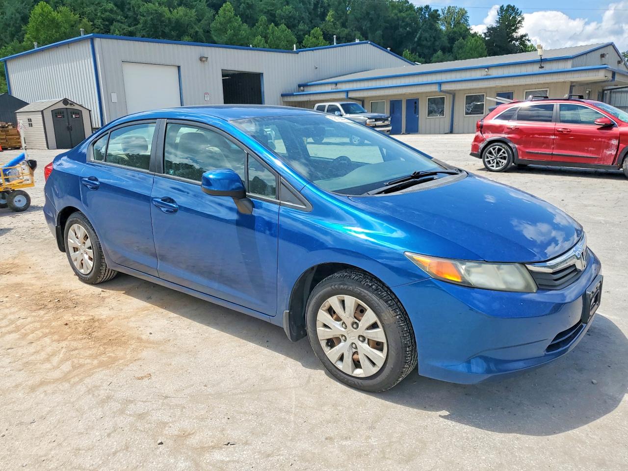 2012 Honda Civic Lx Blue vin: 2HGFB2E55CH561168