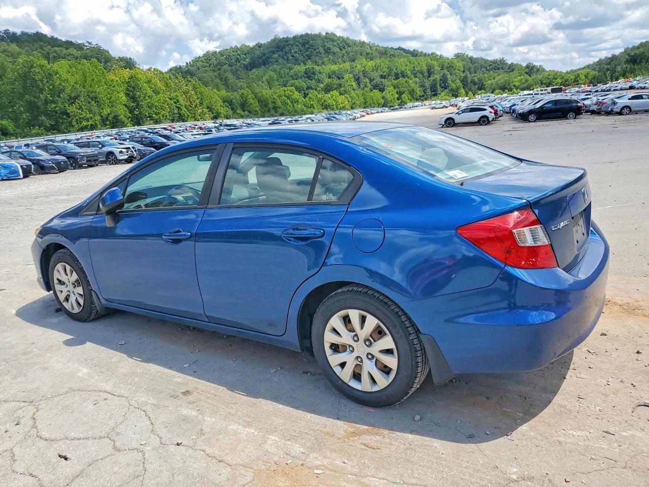 2012 Honda Civic Lx Blue vin: 2HGFB2E55CH561168