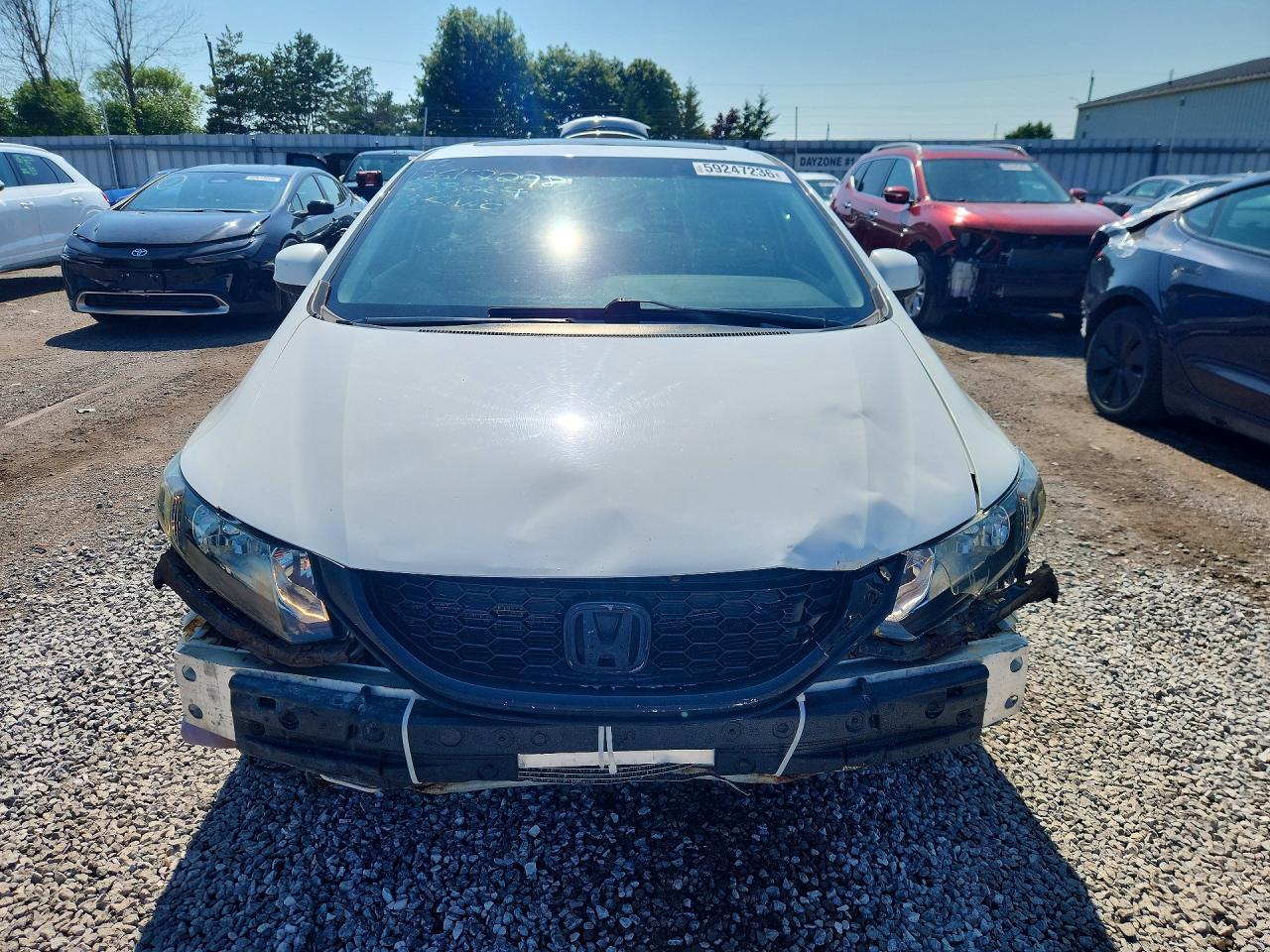 2013 Honda Civic Lx White vin: 2HGFB2E56DH038064