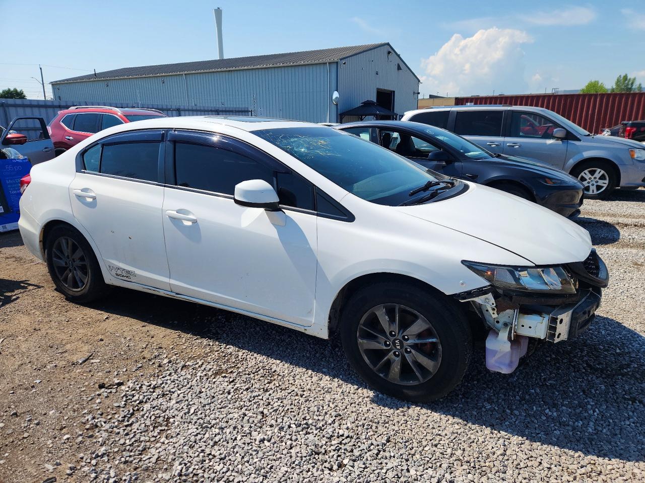 2013 Honda Civic Lx White vin: 2HGFB2E56DH038064