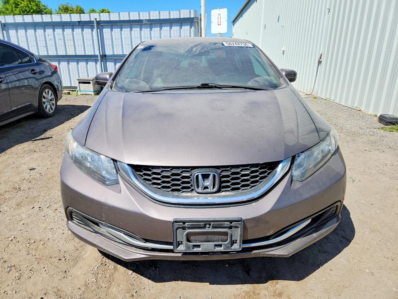 2015 Honda Civic Lx Серый vin: 2HGFB2E57FH531657