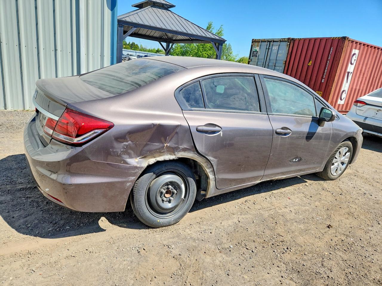 2015 Honda Civic Lx Серый vin: 2HGFB2E57FH531657