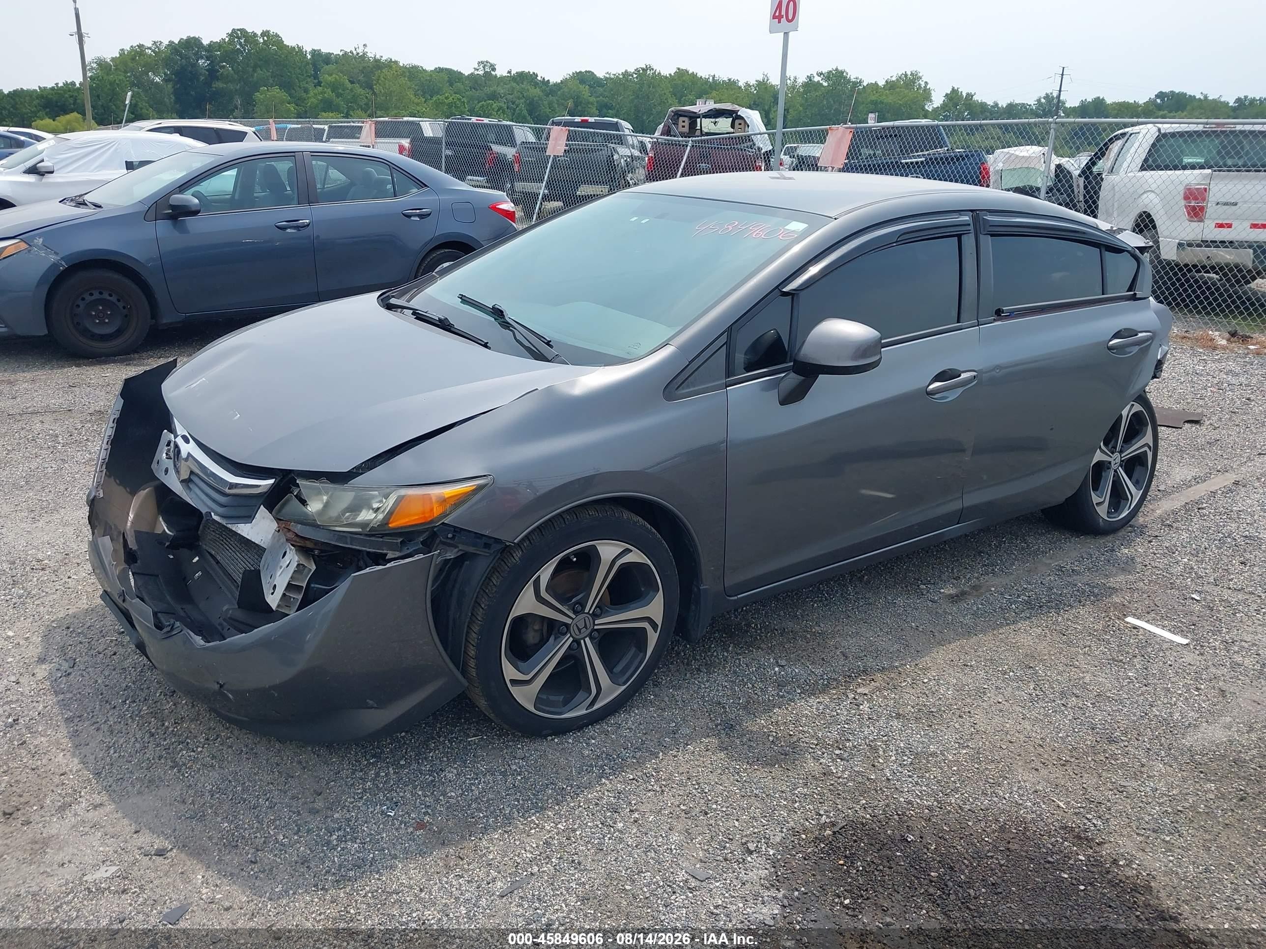 2012 Honda Civic Lx Gray vin: 2HGFB2E58CH507850