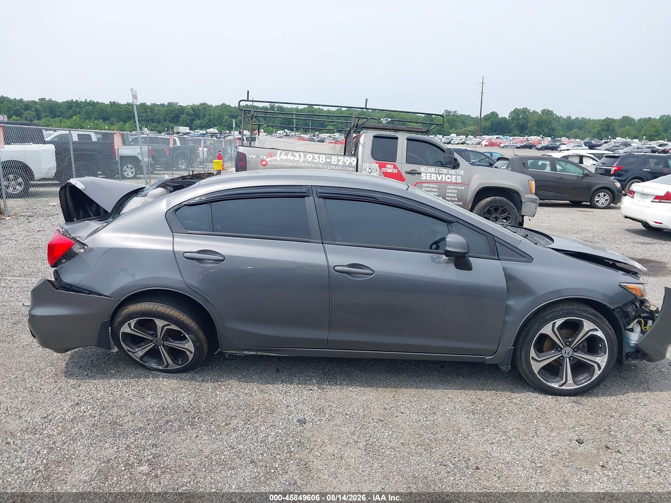 2012 Honda Civic Lx Gray vin: 2HGFB2E58CH507850