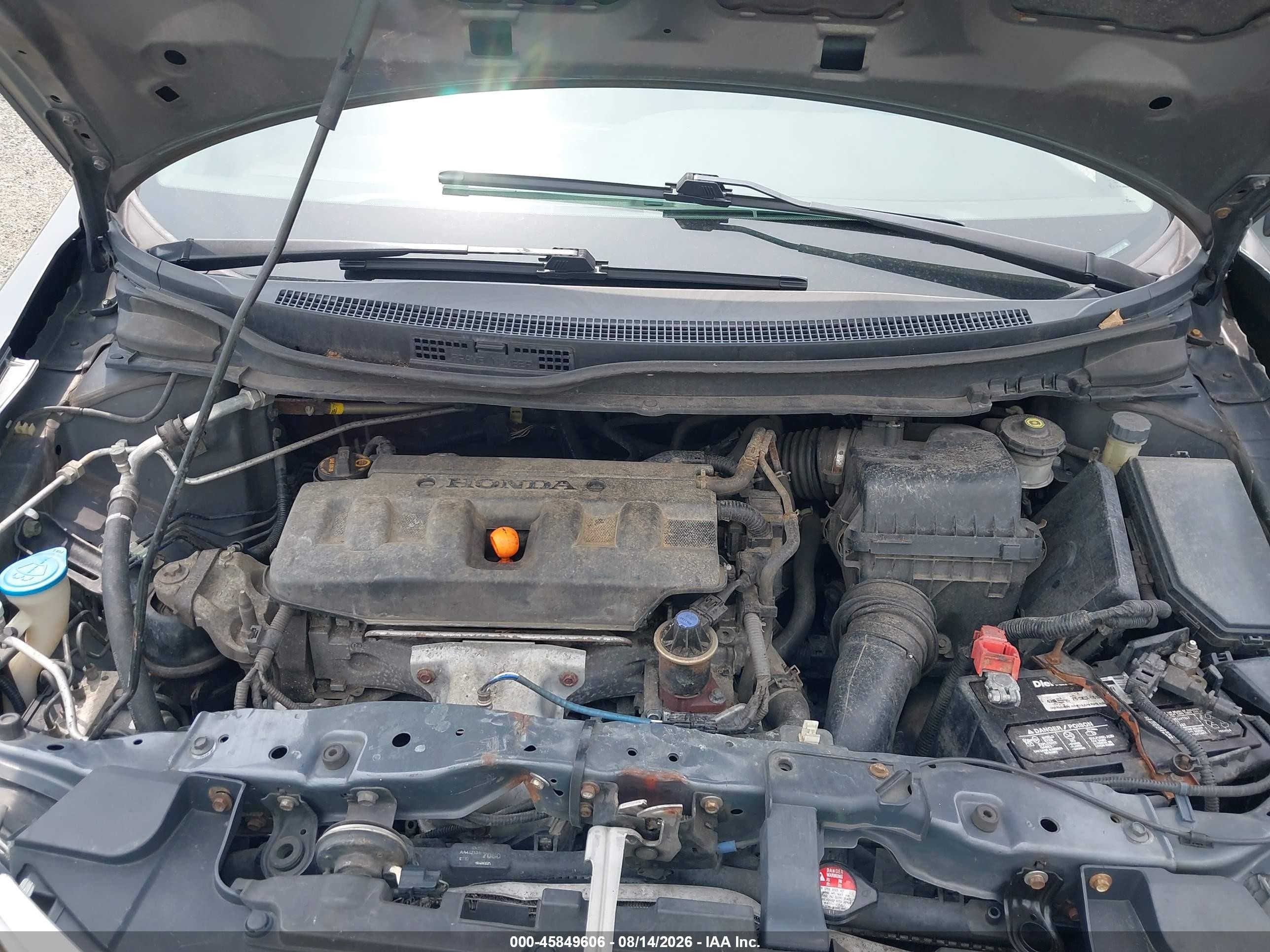 2012 Honda Civic Lx Gray vin: 2HGFB2E58CH507850