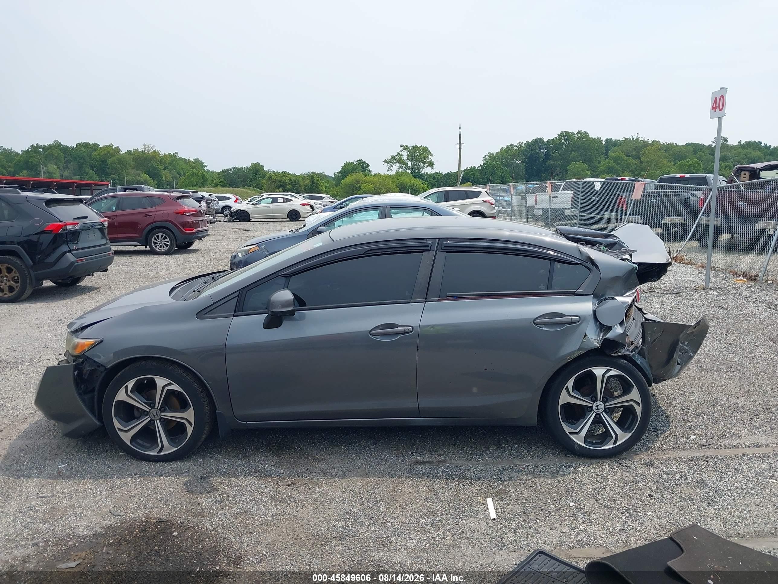 2012 Honda Civic Lx Gray vin: 2HGFB2E58CH507850