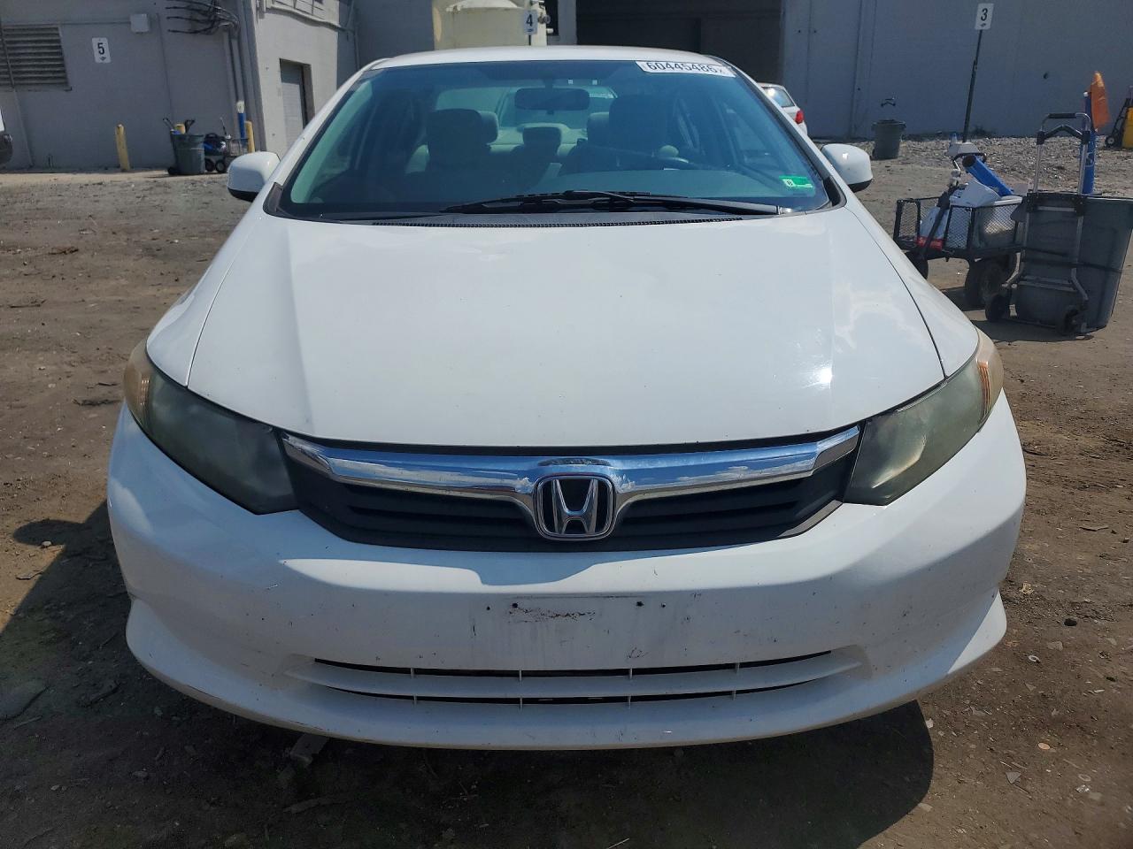 2012 Honda Civic Lx White vin: 2HGFB2E59CH501720