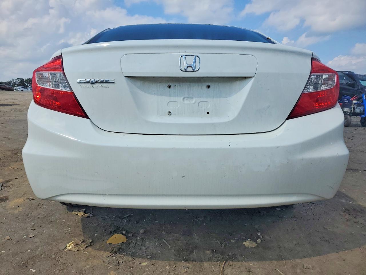 2012 Honda Civic Lx White vin: 2HGFB2E59CH501720