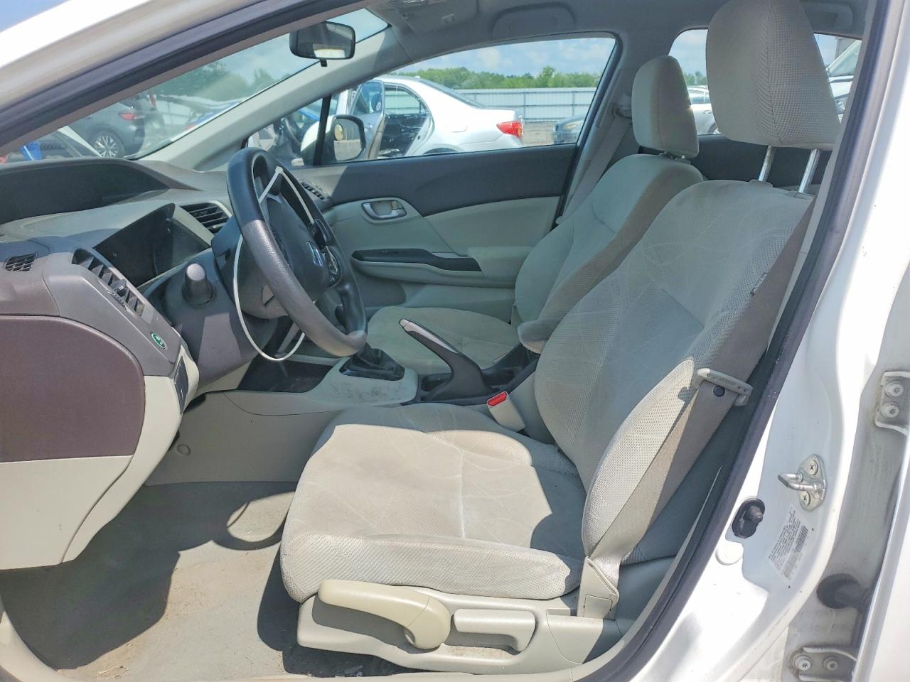 2012 Honda Civic Lx White vin: 2HGFB2E59CH501720