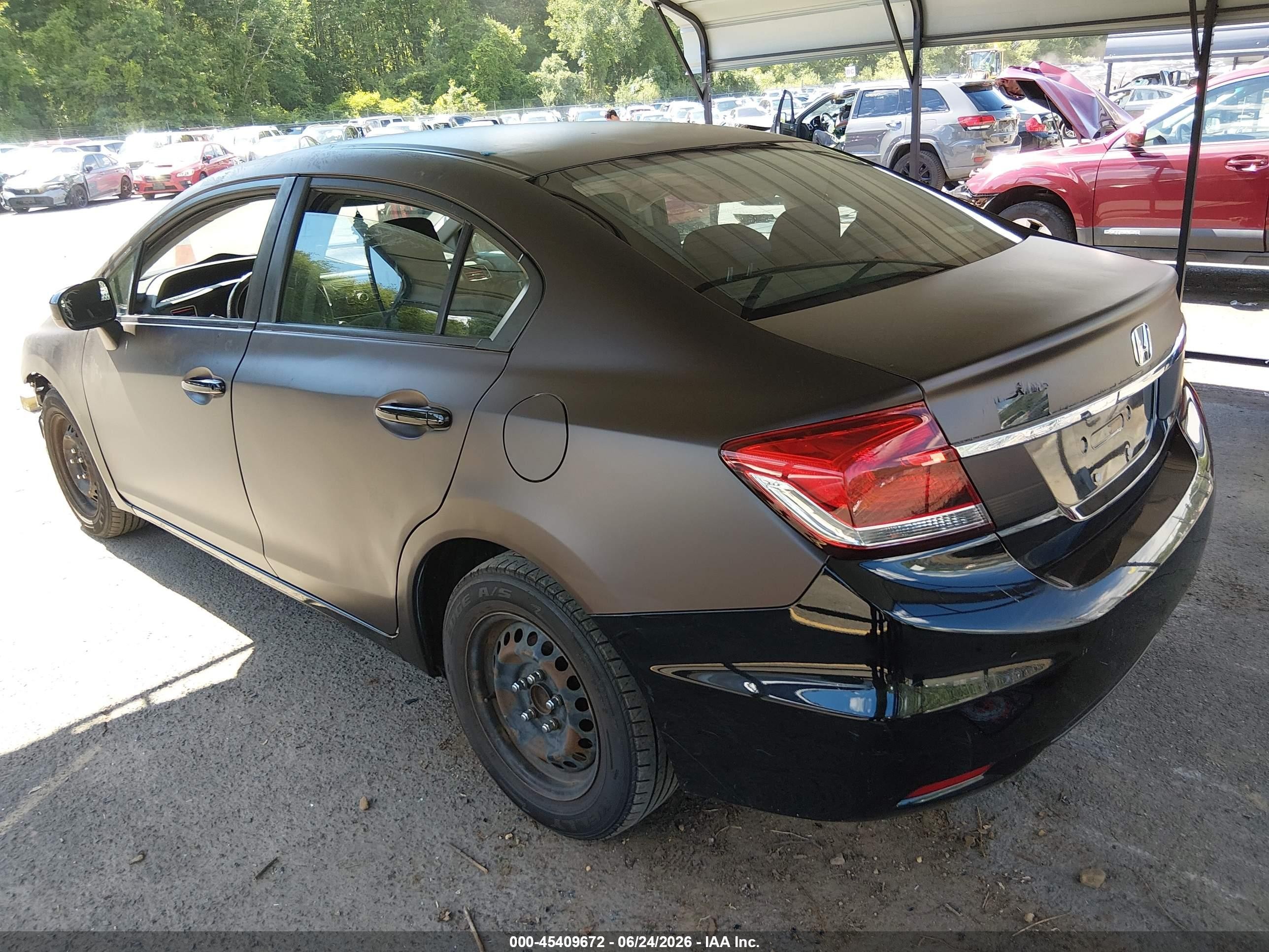 2014 Honda Civic Lx Black vin: 2HGFB2E5XEH507268