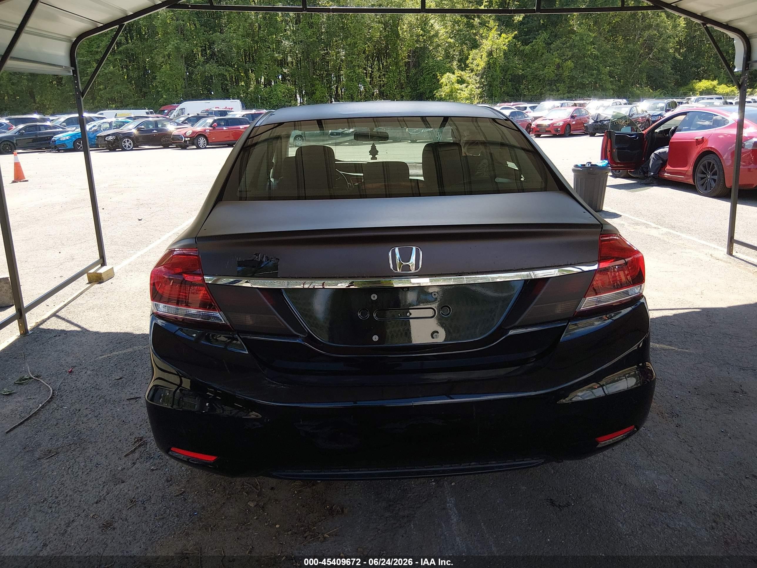 2014 Honda Civic Lx Black vin: 2HGFB2E5XEH507268