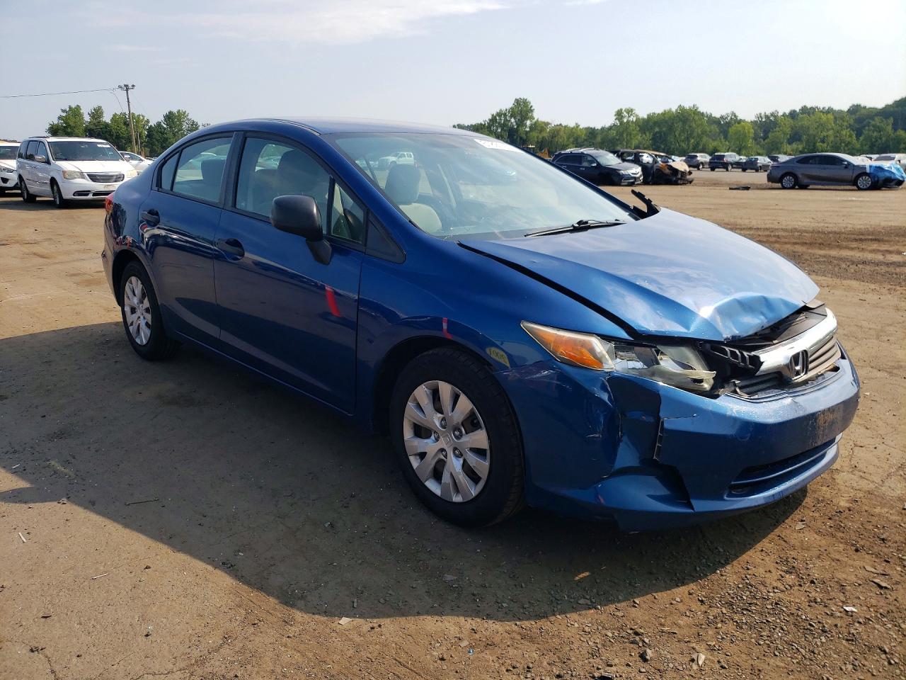 2012 Honda Civic Dx Blue vin: 2HGFB2F21CH503868