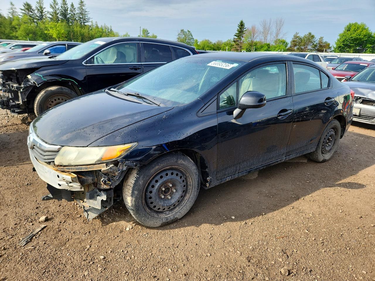 2012 Honda Civic Lx Черный vin: 2HGFB2F40CH107562