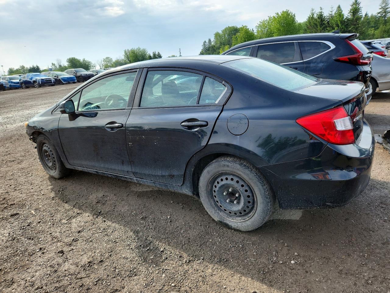 2012 Honda Civic Lx Black vin: 2HGFB2F40CH107562