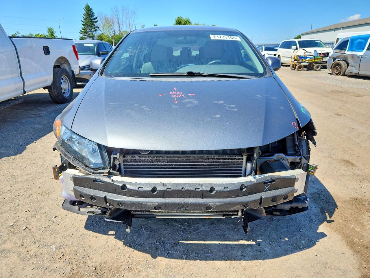 2012 Honda Civic Lx Gray vin: 2HGFB2F40CH110526