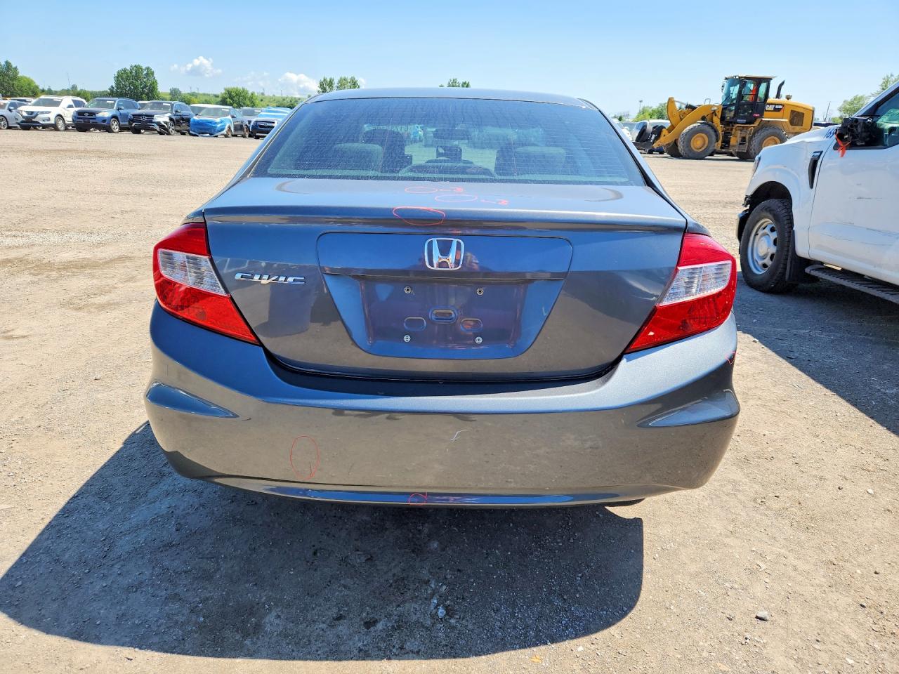 2012 Honda Civic Lx Gray vin: 2HGFB2F40CH110526