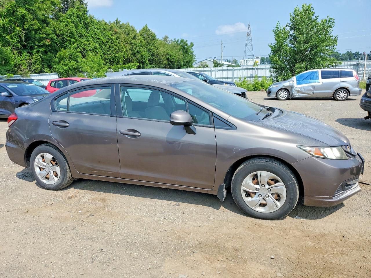 2013 Honda Civic Lx Brown vin: 2HGFB2F40DH021976