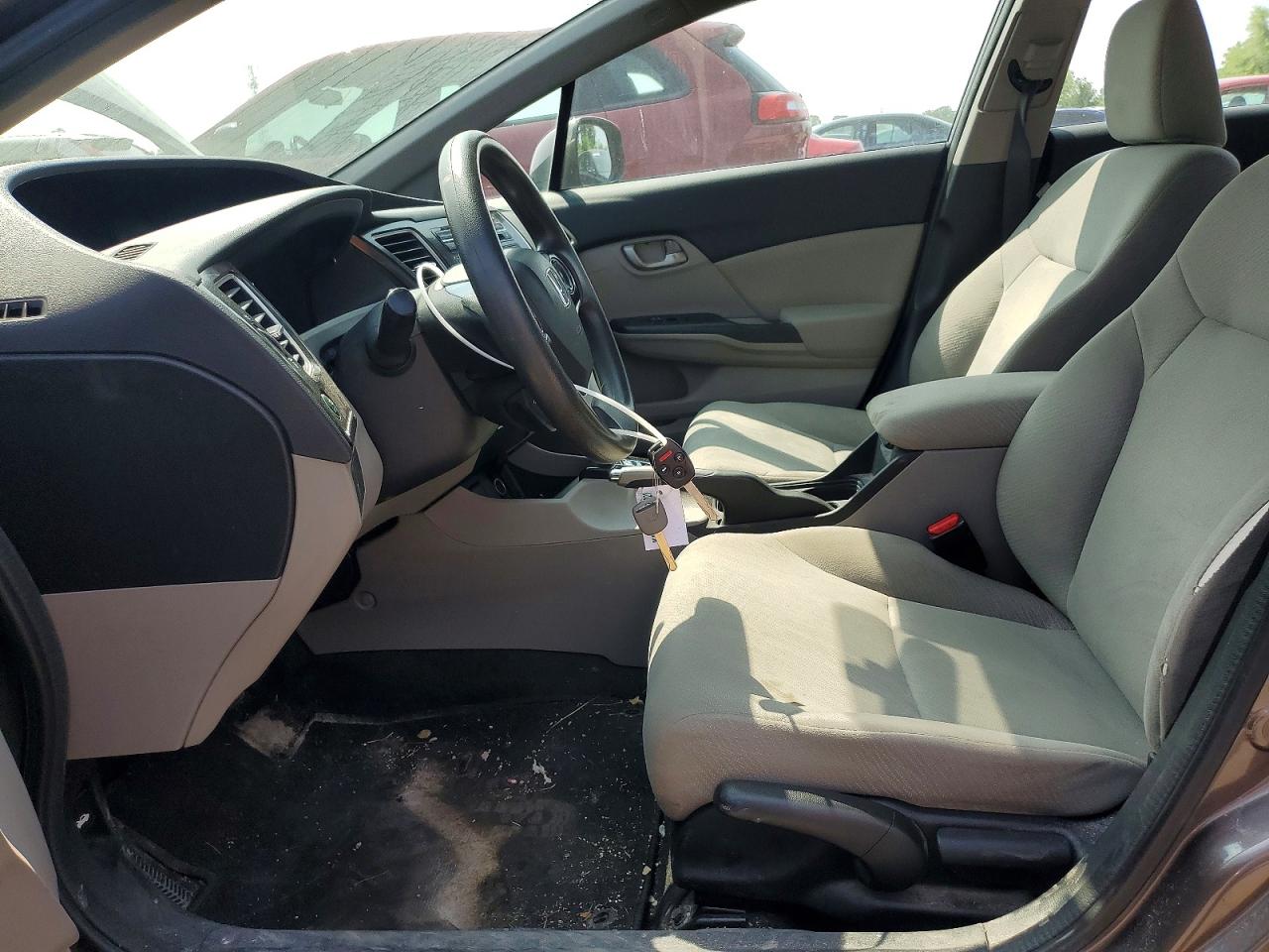 2013 Honda Civic Lx Brown vin: 2HGFB2F40DH021976