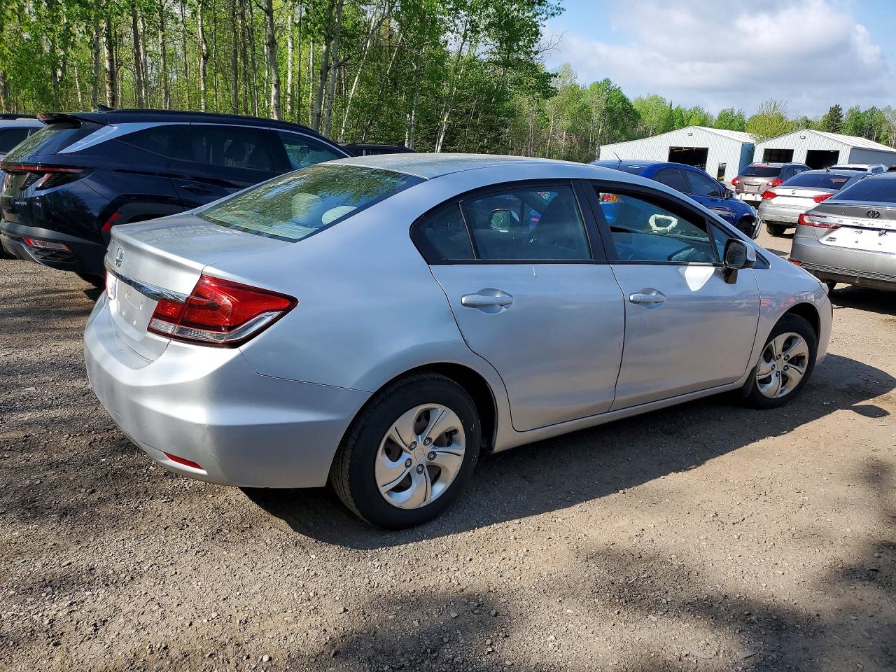 2013 Honda Civic Lx Silver vin: 2HGFB2F40DH041810