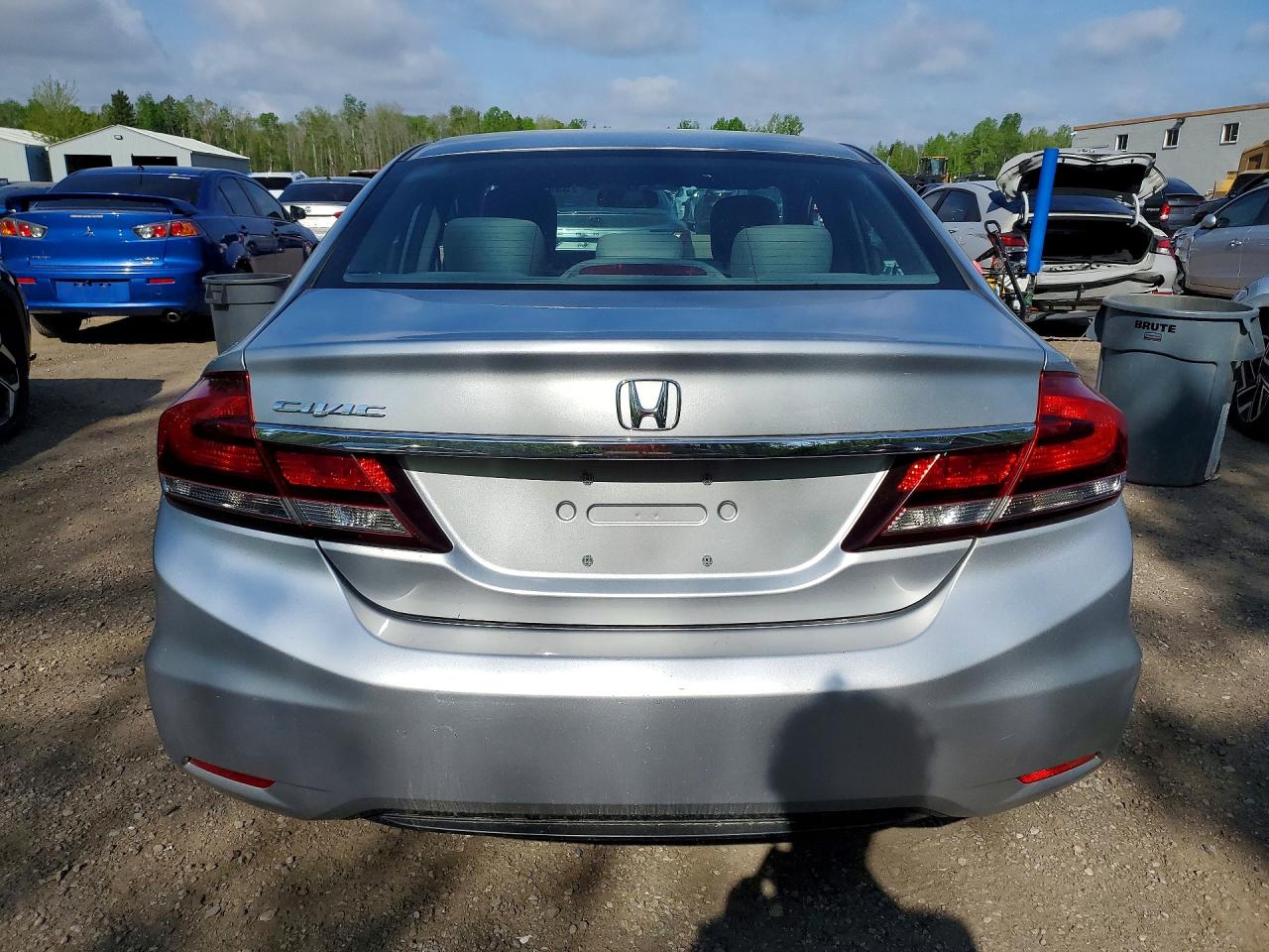 2013 Honda Civic Lx Silver vin: 2HGFB2F40DH041810