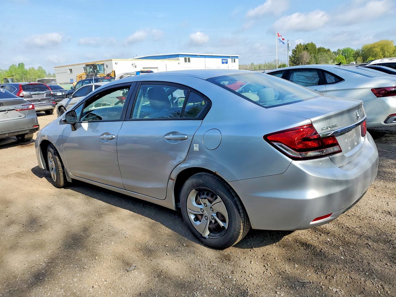 2013 Honda Civic Lx Silver vin: 2HGFB2F40DH041810