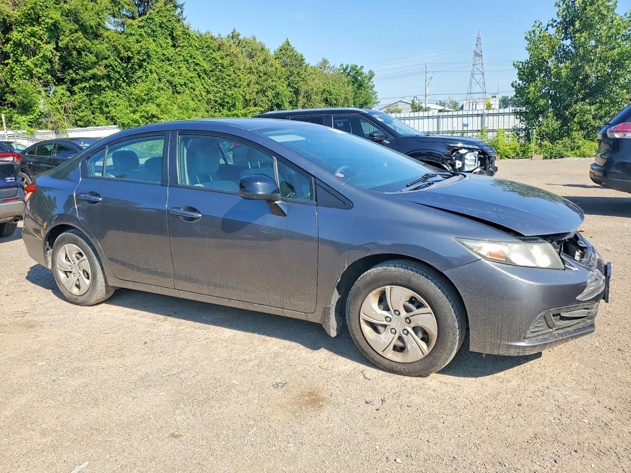 2013 Honda Civic Lx Gray vin: 2HGFB2F40DH105697