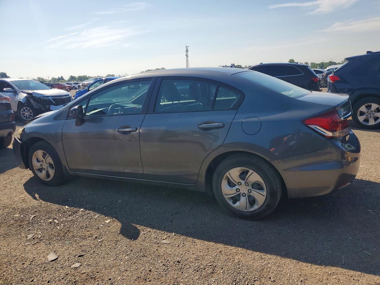 2013 Honda Civic Lx Gray vin: 2HGFB2F40DH105697