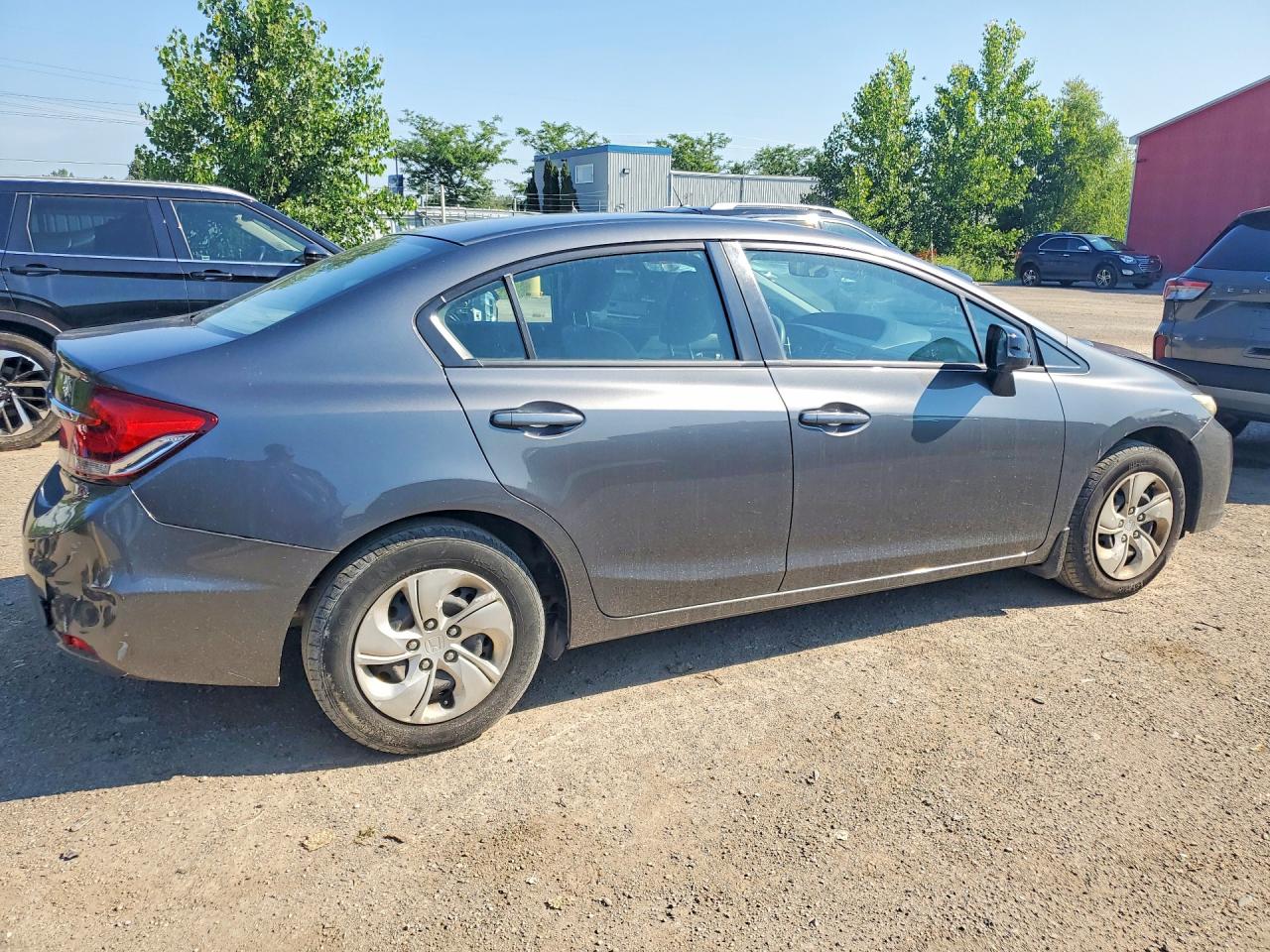 2013 Honda Civic Lx Gray vin: 2HGFB2F40DH105697