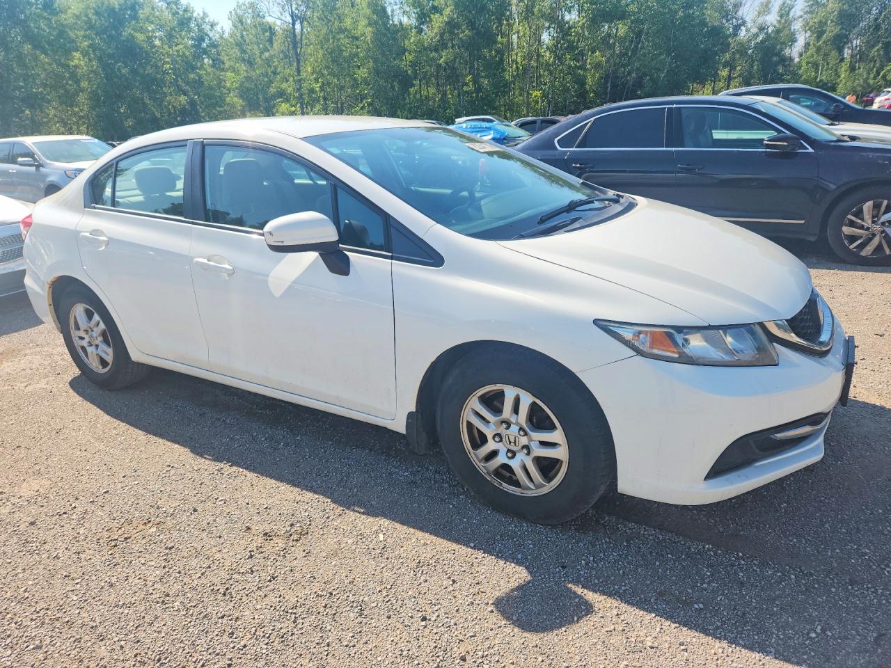 2014 Honda Civic Lx White vin: 2HGFB2F40EH002491