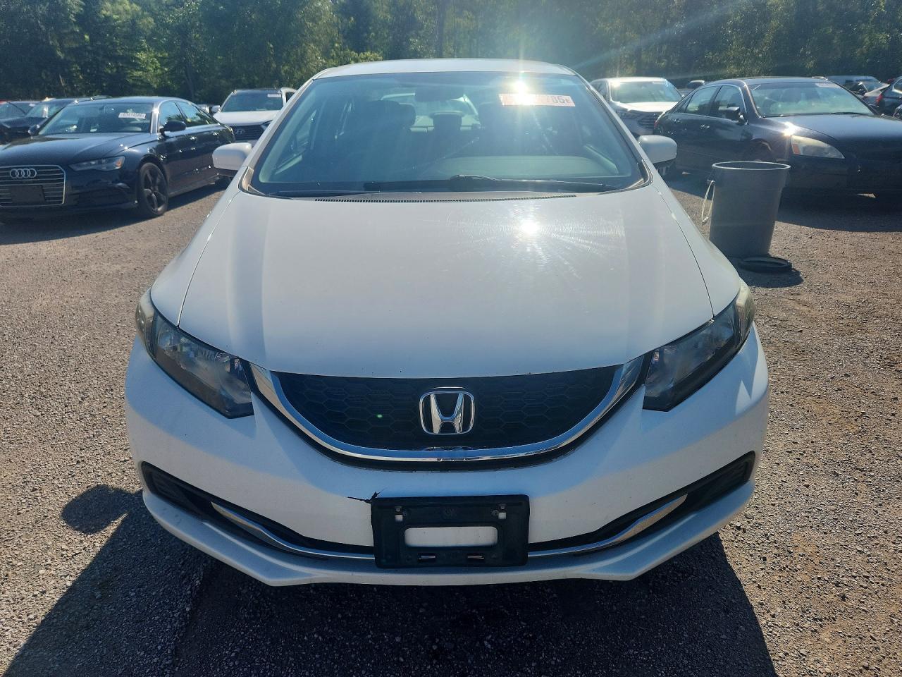2014 Honda Civic Lx White vin: 2HGFB2F40EH002491