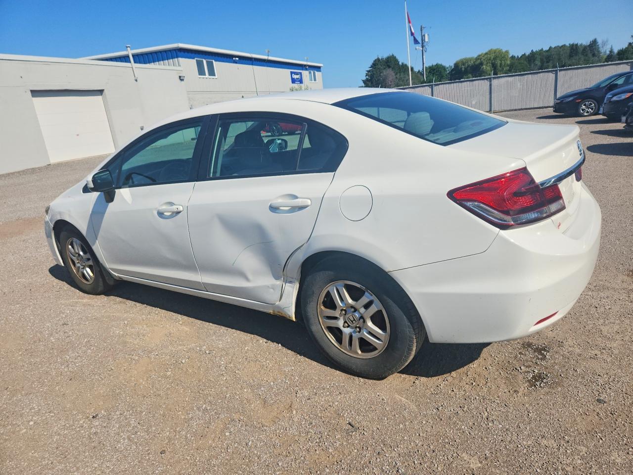 2014 Honda Civic Lx White vin: 2HGFB2F40EH002491