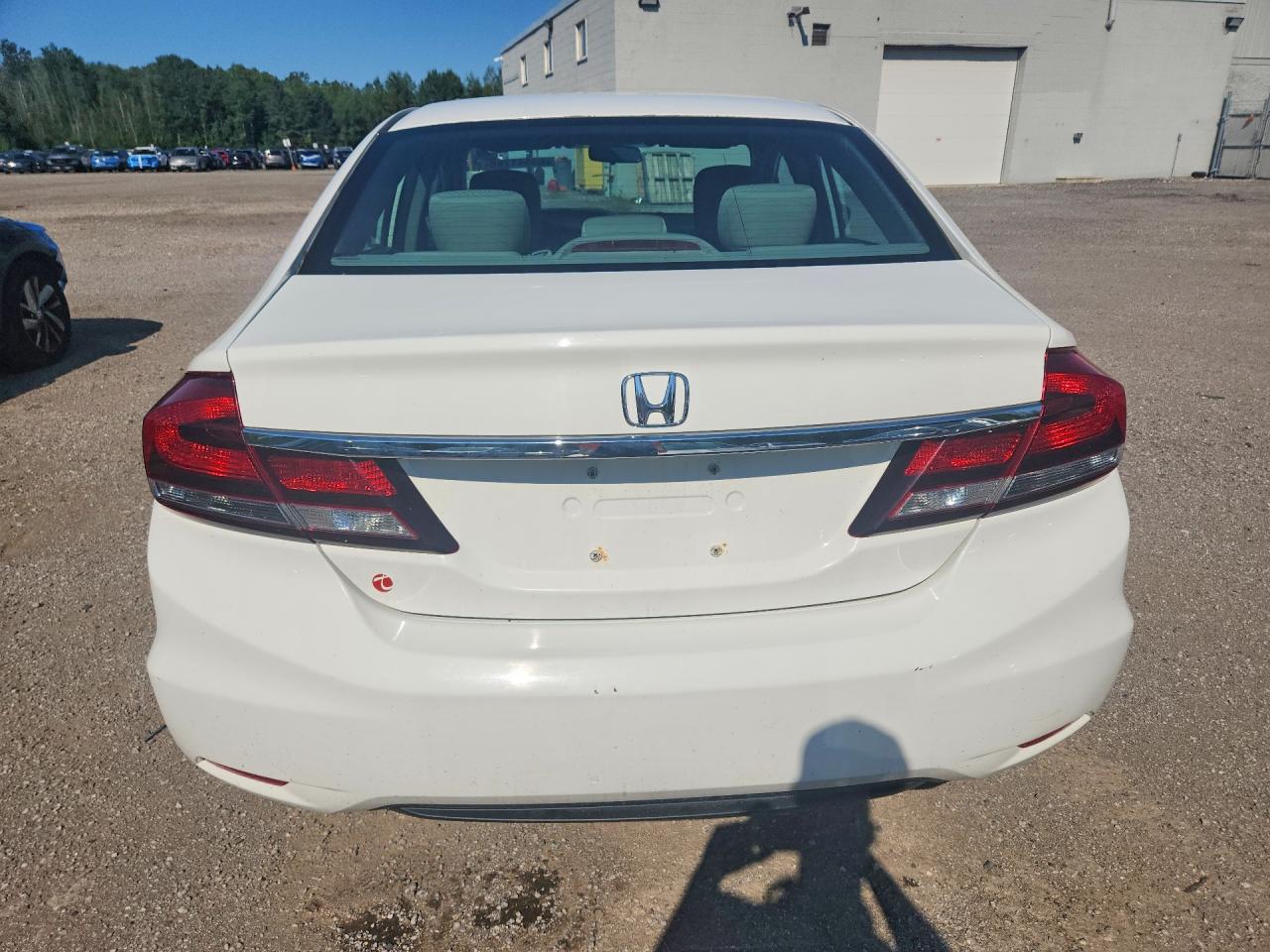 2014 Honda Civic Lx White vin: 2HGFB2F40EH002491