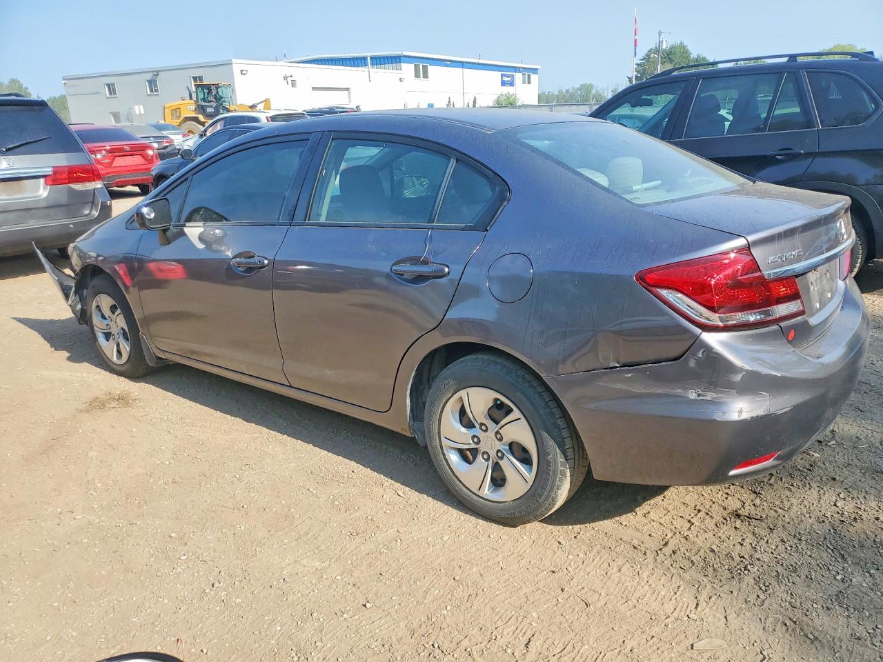 2014 Honda Civic Lx Gray vin: 2HGFB2F40EH017766
