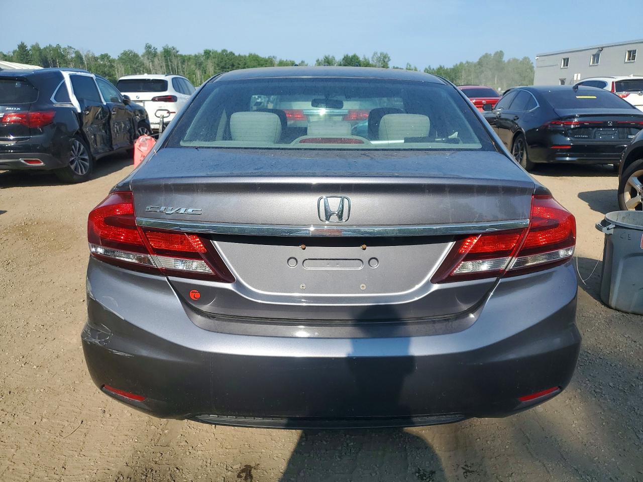 2014 Honda Civic Lx Gray vin: 2HGFB2F40EH017766