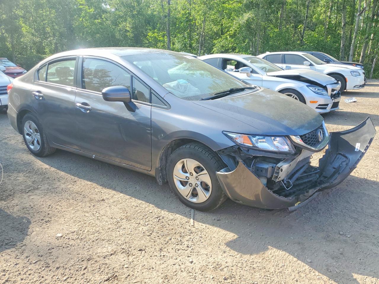 2014 Honda Civic Lx Gray vin: 2HGFB2F40EH017766