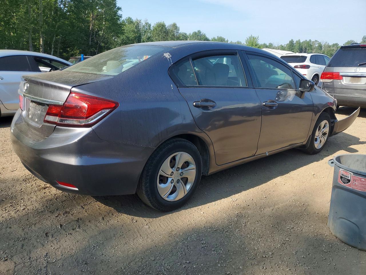 2014 Honda Civic Lx Gray vin: 2HGFB2F40EH017766