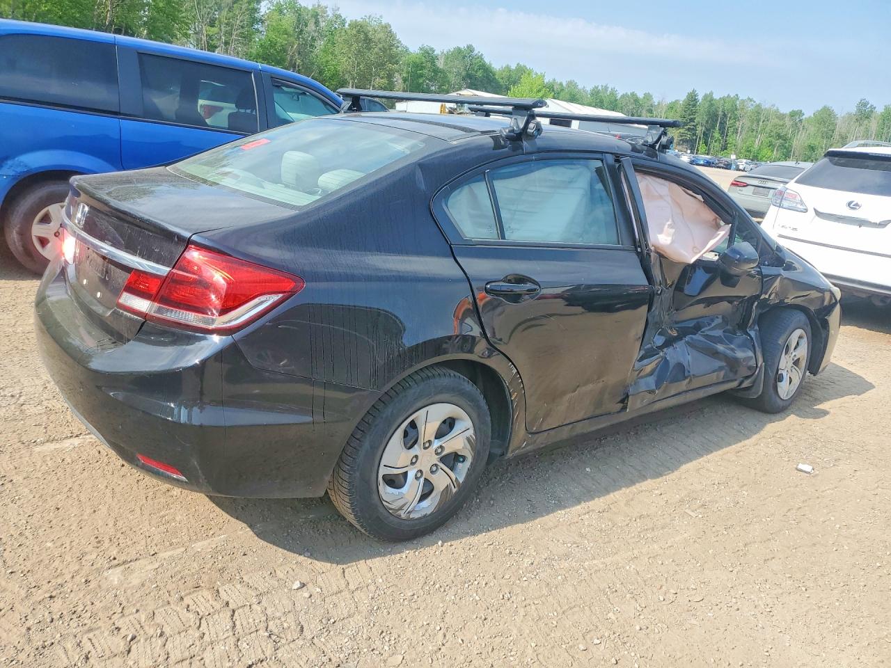 2015 Honda Civic Lx Black vin: 2HGFB2F40FH028039