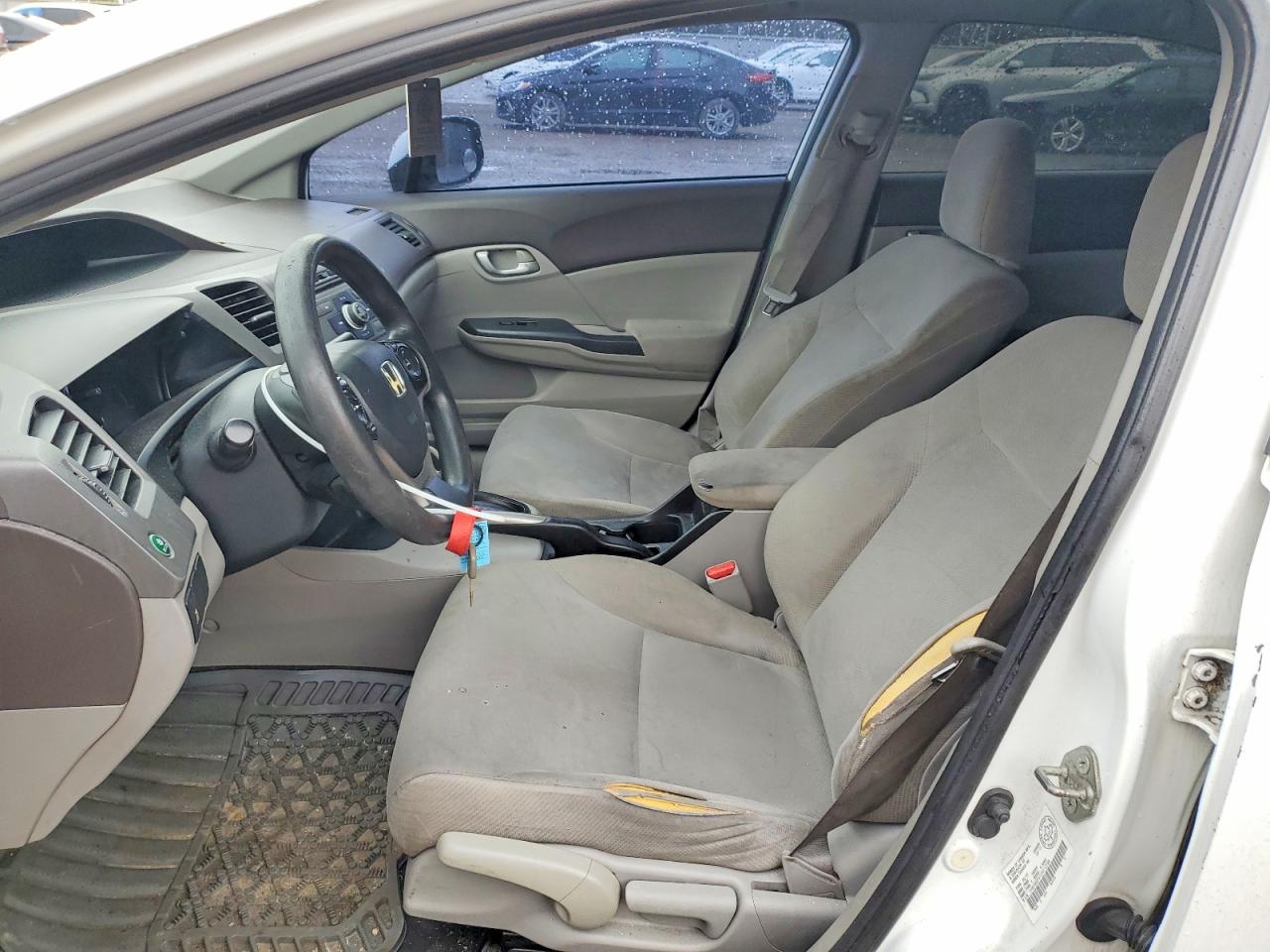 2012 Honda Civic Lx White vin: 2HGFB2F41CH112186
