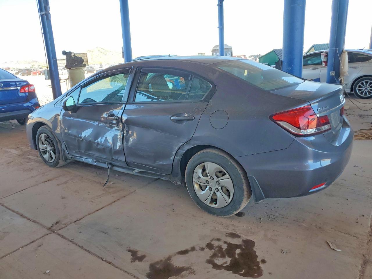 2015 Honda Civic Lx Gray vin: 2HGFB2F41FH051944
